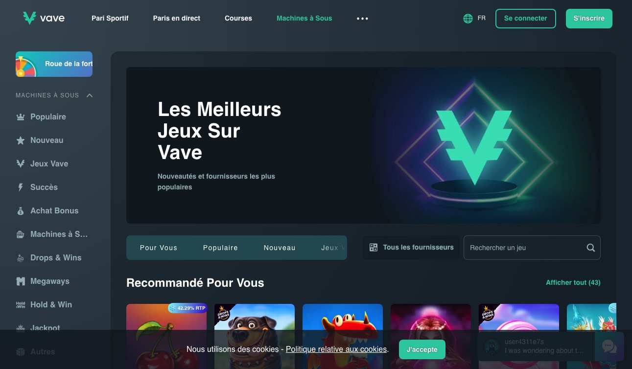 Aperçu de la plateforme Vave